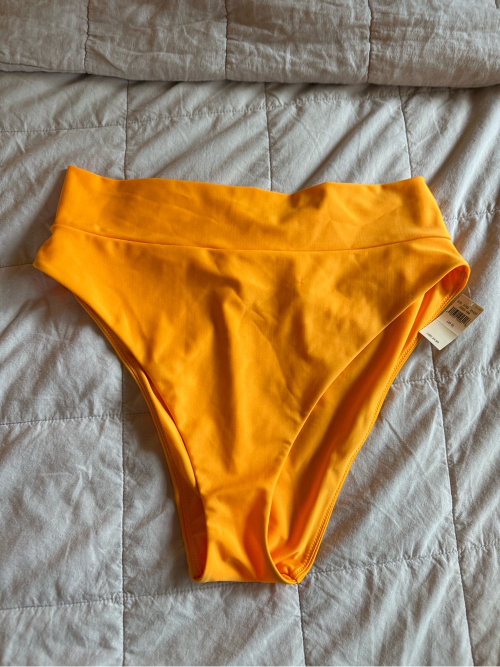 AERIE high waist swimsuit bottoms yellow XL NWT